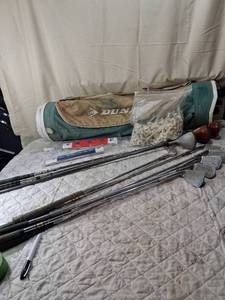 lot 208 image: Dunlop Golf Set with Bag, Clubs, and Accessories