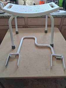 lot 211 image: Bathroom Safety Shower Chair with Curved Seat and Armrests