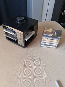 lot 213 image: Cassette Storage Cabinet with 6 Audio Cassettes