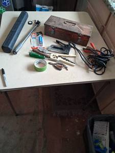 lot 216 image: Assorted Hand Tools and Hardware Lot with Toolbox