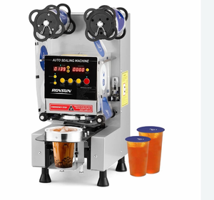 lot 18248 image: ROVSUN 350W 110V Automatic Cup Sealing Machine Silver - Retail $449