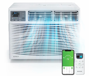 lot 18294 image: ROVSUN 14000 BTU 115V Window Air Conditioner with Install Kit - Retail $599