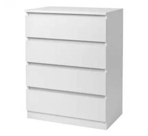 lot 18327 image: Winado 4 Drawer Dresser White Handleless Particle Board - Retail $127