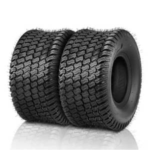 lot 18328 image: TUFFIOM 2-Pcs 18x7.50-8 Lawn Mower Tires4PR Turf Tire Lawn and Garden Tires Compatible With Most Lawn and Garden Utility Vehicles Tubeless - Retail $75