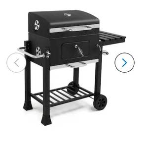 lot 18342 image: Winado Charcoal Grill 21-in W Black Cart Charcoal Grill - Retail $229