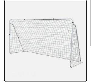 lot 18346 image: 12 x 6 Sturdy Soccer Goal Net Steel Frame Football Training Set Backyard - Retail $0