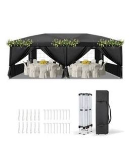 lot 18358 image: Winado - 10x20ft Pop Up Canopy Tent, Outdoor Instant Shelter Folding Canopy with 6 Side Walls and Carry Bag for Commercial Events - Retail $179