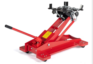lot 18363 image: TUFFIOM Hydraulic Transmission ServiceFloor Jack Lift 12 Ton (1,000 lb) Capacity, Low Profile Roll-Under Floor Trolley, Automotive Shop Tool Hoist Lift Lifting Jack, Red - Retail $169