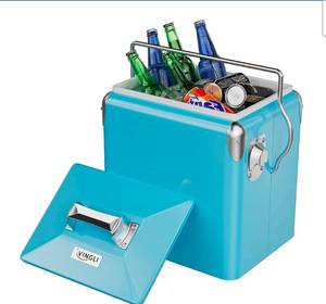 lot 18373 image: 14 Quart Portable Outdoor Camping Small Cooler Ice Chest Blue - Retail $59