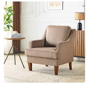 lot 18397 image: Winado 29 inch Wide T-Cushion Polyester Solid Wood Accent Chair - Retail $159