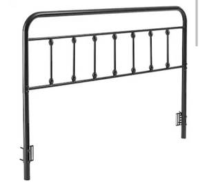 lot 18402 image: VEVOR Metal Headboard Queen Size Headboard with Adjustable Height Metal Headboard for Queen Size Bed W59.65 x H40.55 x D1.5 inches Ideal for Bedroom Hotel Homestay Dormitory Black - Retail $77