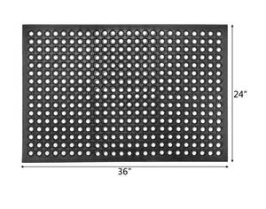 lot 18403 image: ROVSUN 24 x 36(2 x 3 FT) Rubber Floor Mat Anti-Fatigue Non-Slip with Holes - Retail $0