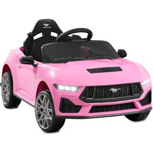 lot 101 image: 12V Kids Ride-On Car Officially Licensed Ford Mustang w Remote, 2 Speeds RETAIL $219.99