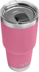 lot 217 image: $109 YETI Rambler 30oz Stainless Tumbler wMagSlider Lid, HarborPink