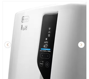 lot 1808 image: DeLonghi 7,200 BTU Portable AC, Cools 550 Sq. Ft., Heater, Wi-Fi