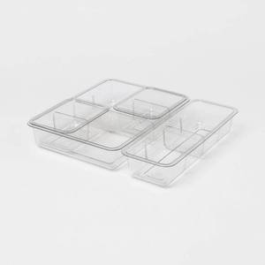 lot 1869 image: 4pc Open Shallow Fridge Storage Bin Set - Brightroom