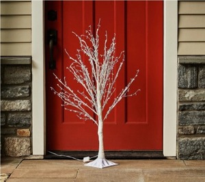 lot 1903 image: IndoorOutdoor 3 Illuminated Twinkling Pip Berry Tree by Valerie