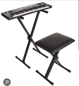 lot 1915 image: Santana KEY49-ST 49 Key Electronic Keyboard with Stand and Seat