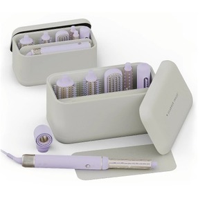 lot 1940 image: $140 Sharper Image Revel 7-in-1 Multi-Styler w Storage Case, Lavender