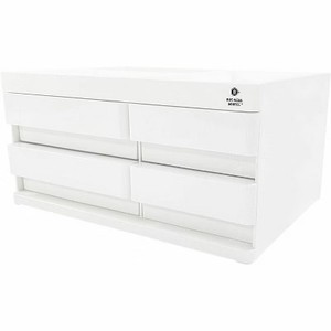 lot 1941 image: Business Source Multi-Drawer Desk Organizer - 4 Drawers - Pink