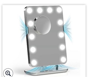 lot 1957 image: Sharper Image SpaStudio Hollywood Vanity Mirror with Fans