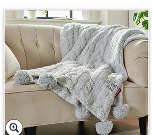 lot 1971 image: 60  70 Mega Luxe Cable Knit Throw