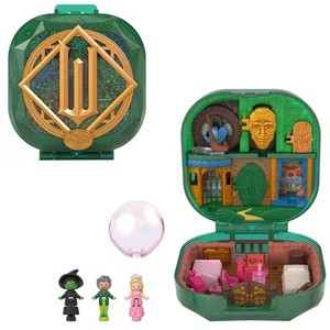 lot 1985 image: $49 Polly Pocket Micro Dolls Playset, Wicked Compact with Hat