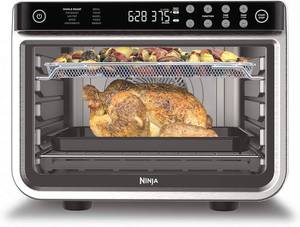 lot 1990 image: $380 Ninja Foodi XL Pro Air Fry Oven, 10-in-1, Stainless Steel, DT201
