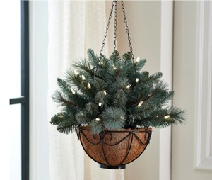 lot 2018 image: Bethlehem Lights 16 Overlit Hanging Basket w Color Flip