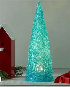 lot 2021 image: GREEN Valerie 17 Illuminated Tree with Clear & Color Morph Lights