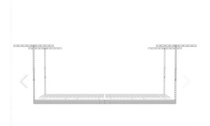 lot 2040 image: Eagle Industrial 4 x 8 Overhead Garage Storage Rack, White