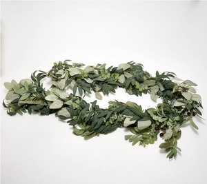 lot 2049 image: Bethlehem Lights 6 Illuminated Eucalyptus and Olive Garland