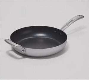 lot 2052 image: House2Home 12 Cast Carbon Steel Elite Deep Fry Pan, Gray