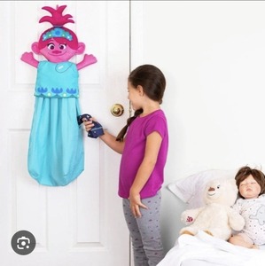 lot 2054 image: Franco Laundry Plush Hanging Happy Hamper, Trolls World Tour