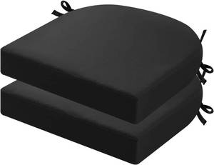 lot 2062 image: Outdoor Chair Cushions Set of 2, 17x17, with Waterproof Covers