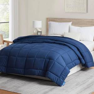 lot 2076 image: Nestl Down Alternative Comforter Twin All Season Navy Duvet Insert