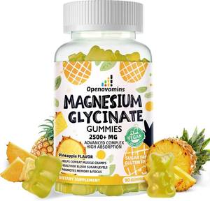 lot 2091 image: Magnesium Glycinate Gummies 2500mg - Sugar Free - 90 Pineapple