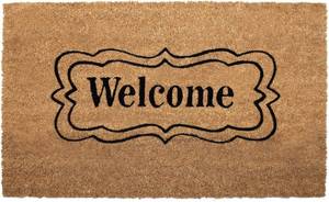 lot 2099 image: NIKKY HOME Coir Doormat Non-Slip Front Door Mat Welcome - 17x30