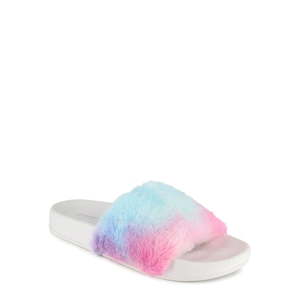 lot 18549 image: Portland Tie Dye Sherpa Slipper Womens, 9M, 3 Pack
