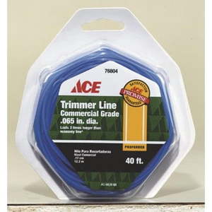 lot 18601 image: Ace Trimmer Line 0.065in, 40ft, 3 Pack