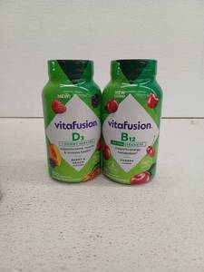 lot 18630 image: Vitafusion Extra Strength B12 And D3 Gummy Vitamins, 3 Pack Each, 6 Count