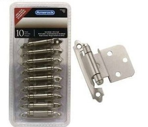 lot 18646 image: Amerock 1887597 Cabinet Hinge, Satin Nickel