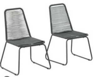 lot 18668 image: VidaXL Arm Chair, Set of 2, BrownCharcoal