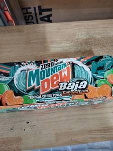 lot 1014 image: Mountain Dew Zero Sugar Baja Tropical Citrus Punch Beverage