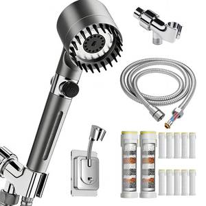 lot 1955 image: Gugolar High Pressure Filtered Shower Head with Handheld for Hard Water