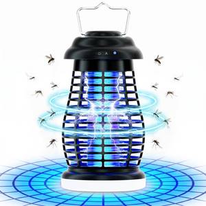 lot 1976 image: Cordless Bug Zapper Outdoor, 4200V Electric Mosquito Zapper, Fly Trap, Rechargeable Portable Fly Zapper, Waterproof Mosquito Trap Insect Killer Indoor Outdoor for Camping, Garden, Backyard, Home