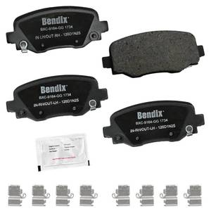 lot 1985 image: Bendix Priority1 CFC1734 Ceramic Rear Brake Pads for Chrysler 200 (2015-2017), Jeep Cherokee (2014-2023)