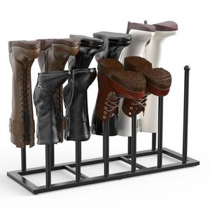 lot 1995 image: HzTinT Boot Rack for Tall Boots, 19.5 Boot Organizer Holds 6 Pairs, Black