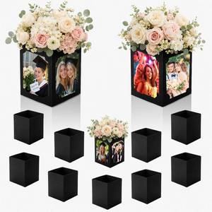 lot 2222 image: A 12 Pcs Photo Centerpieces for Tables, 7 Large Black Picture Display Frames