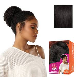 lot 2223 image: Sensationnel Lulubun Updo Hairextensions-Kinky Bun Unit 1,1B OFFBLACK